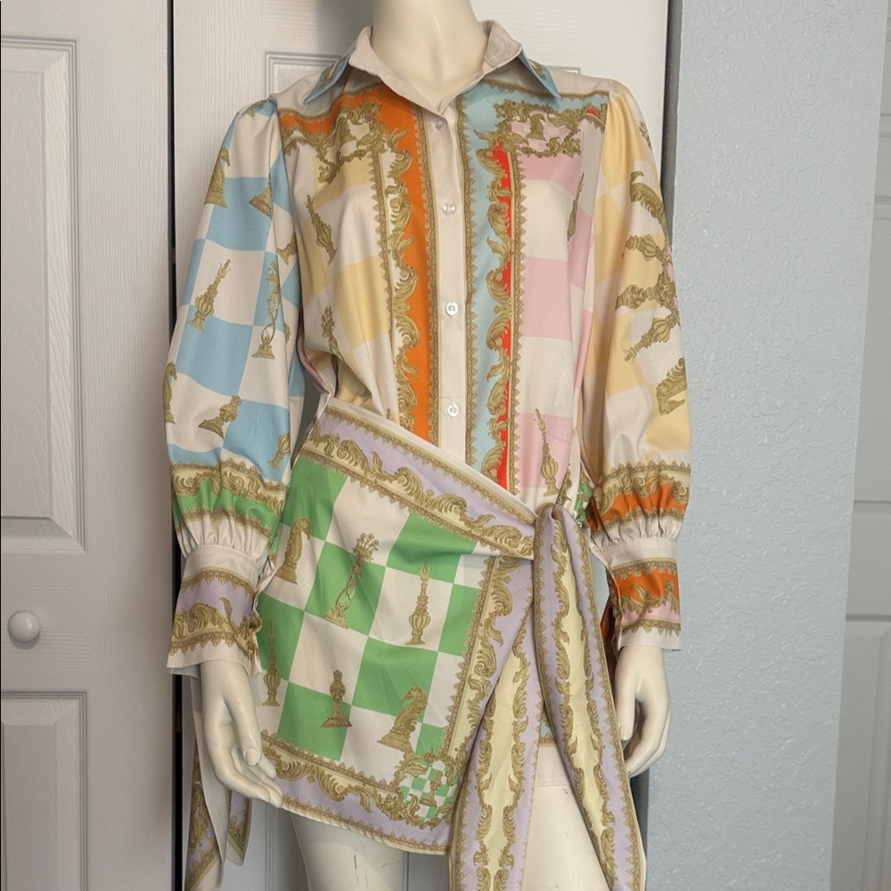 Multicolor Patterned Women's Jacket - image 1